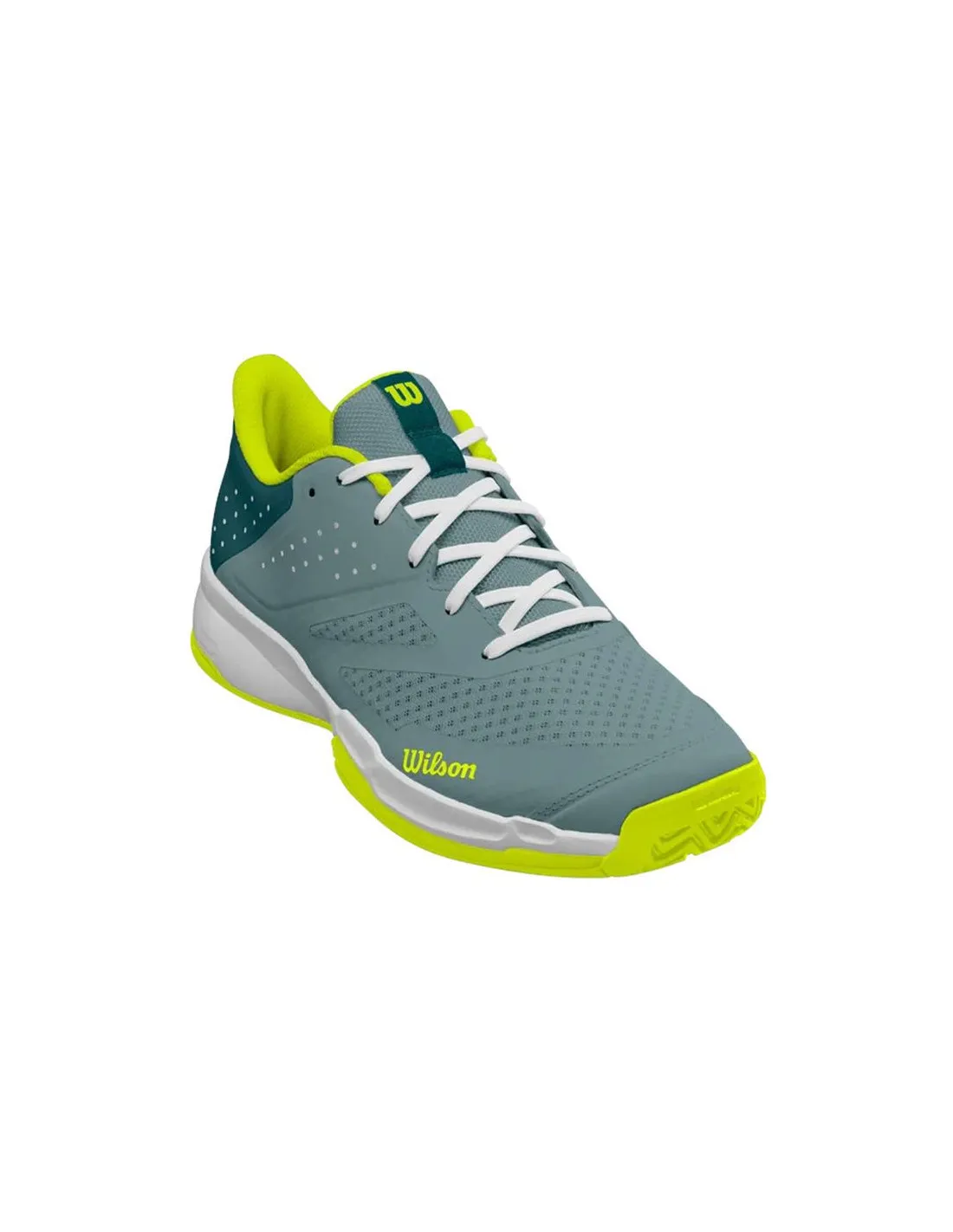 Zapatillas de Tenis Wilson Kaos Stroke 2.0 Hombre Stormy Gris Amarillo