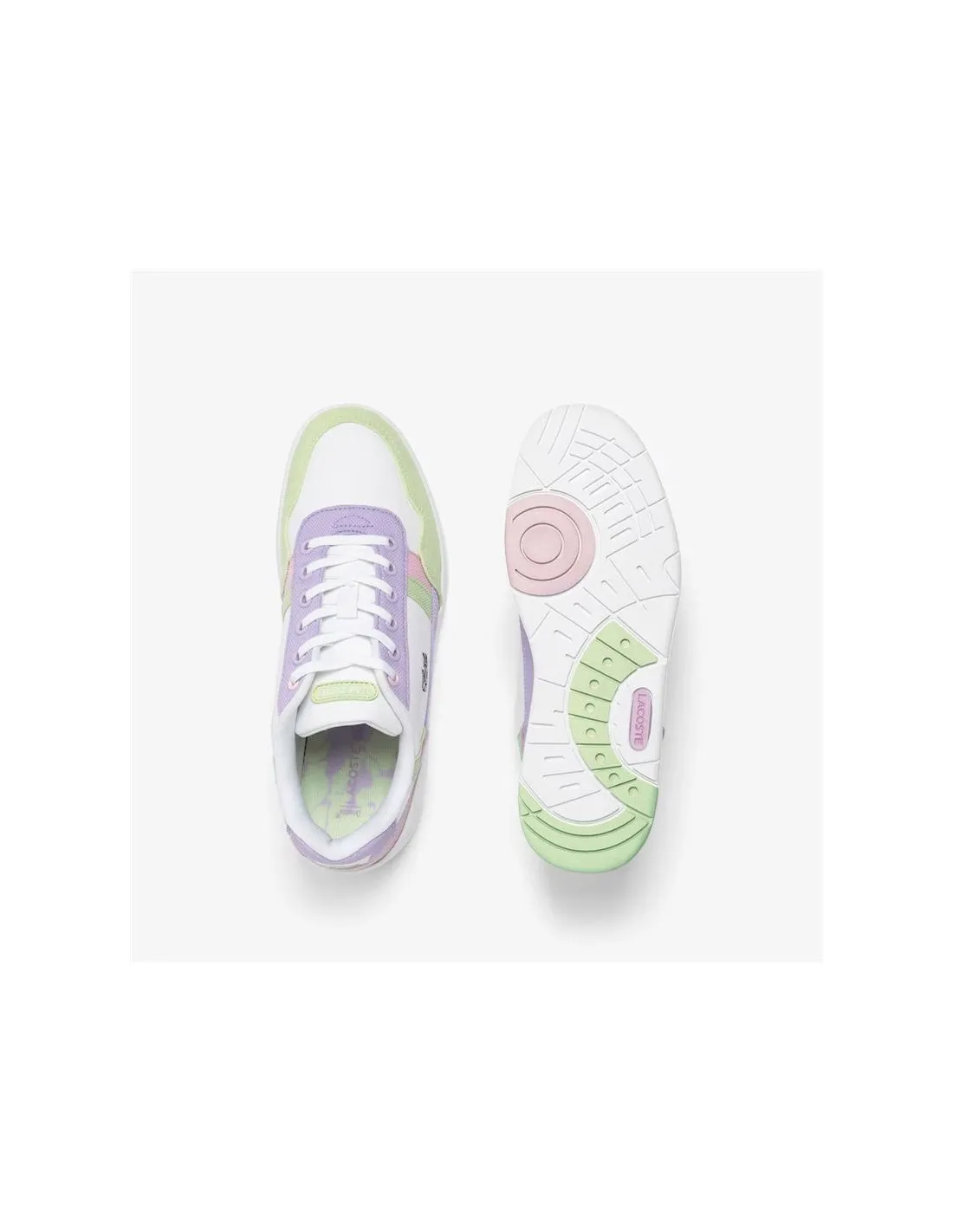 Zapatillas Lacoste Court Infantil Verde Lila