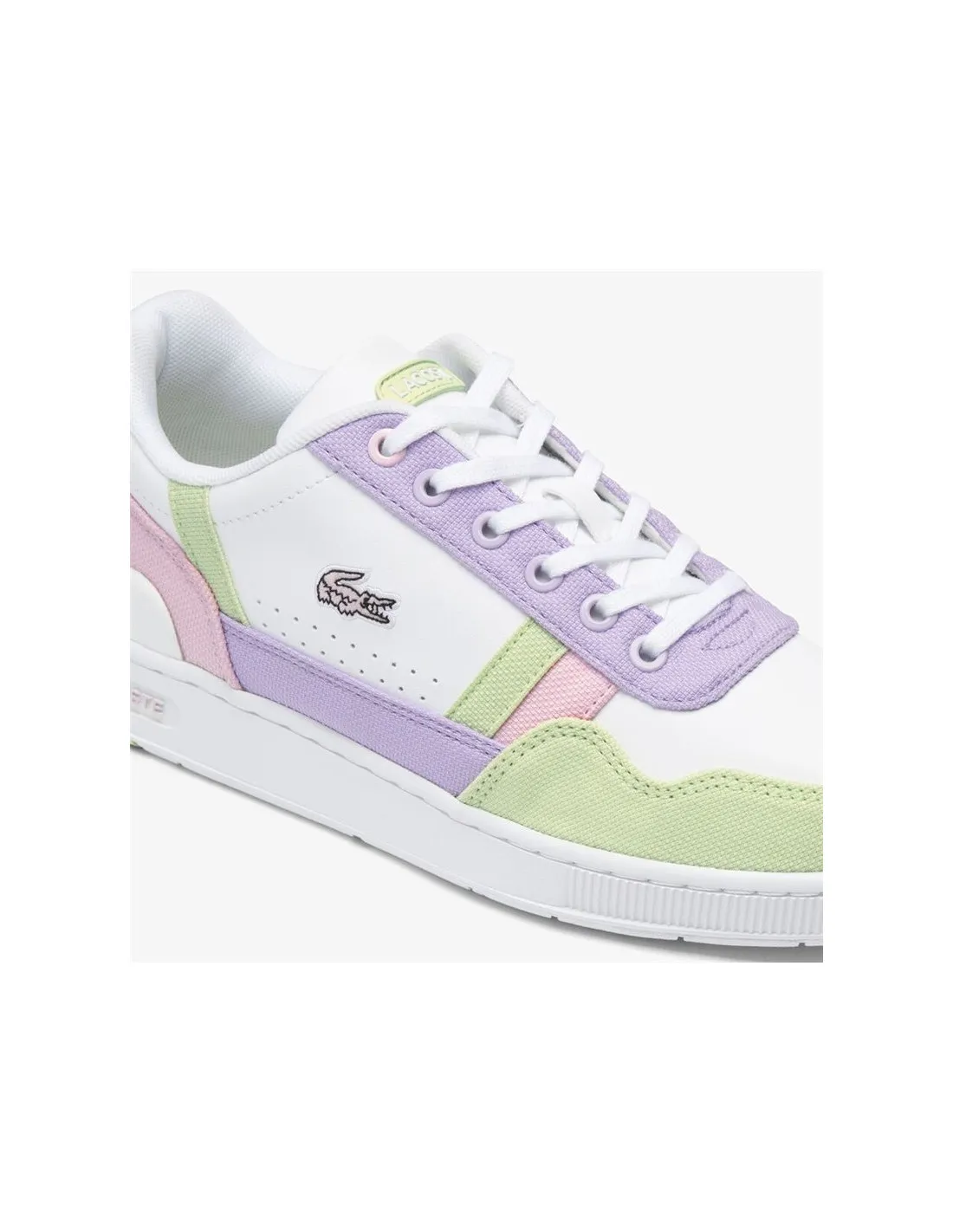 Zapatillas Lacoste Court Infantil Verde Lila