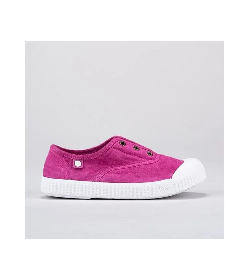 ZAPATILLAS LONA FUCSIA IGOR BERRI ELÁSTICO