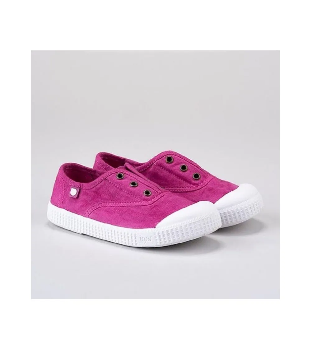 ZAPATILLAS LONA FUCSIA IGOR BERRI ELÁSTICO