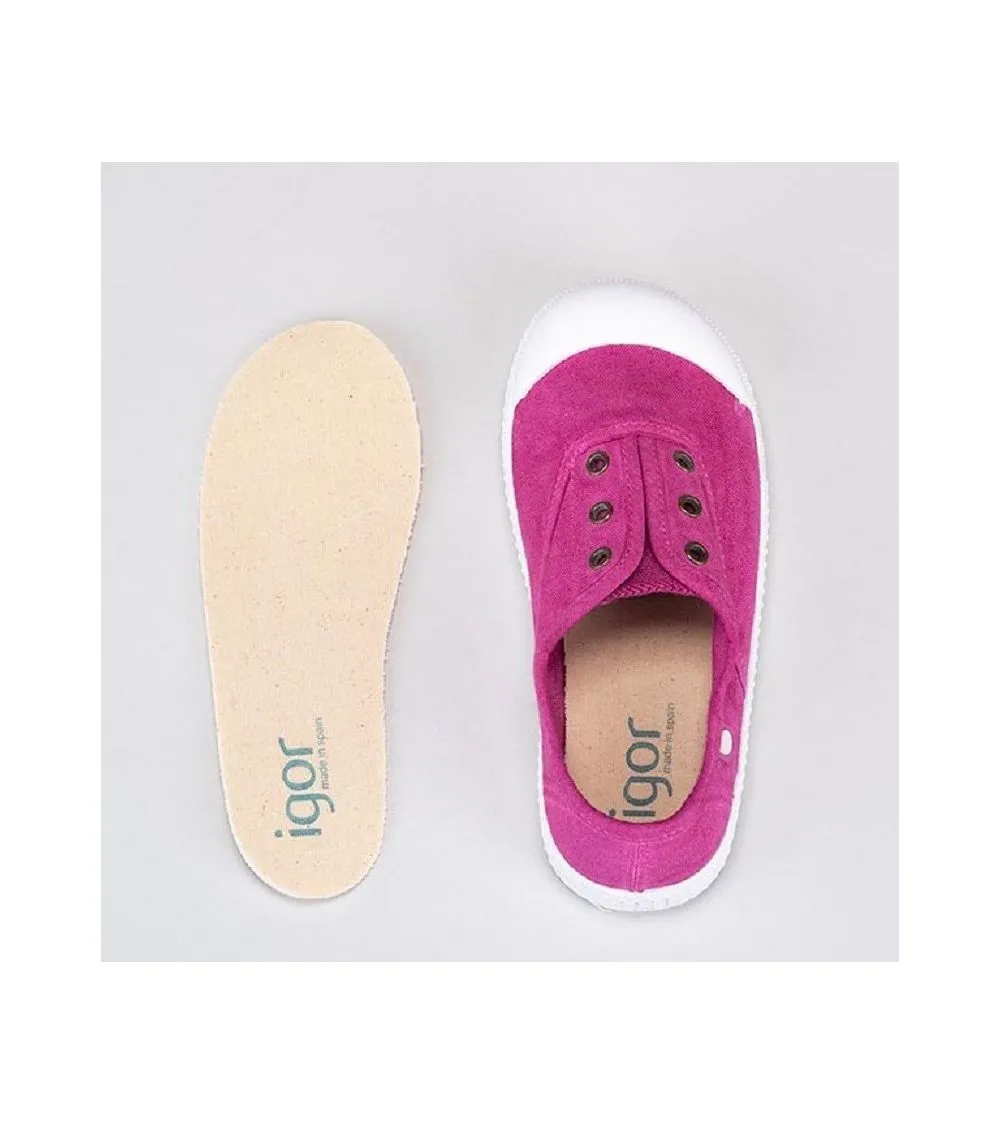 ZAPATILLAS LONA FUCSIA IGOR BERRI ELÁSTICO