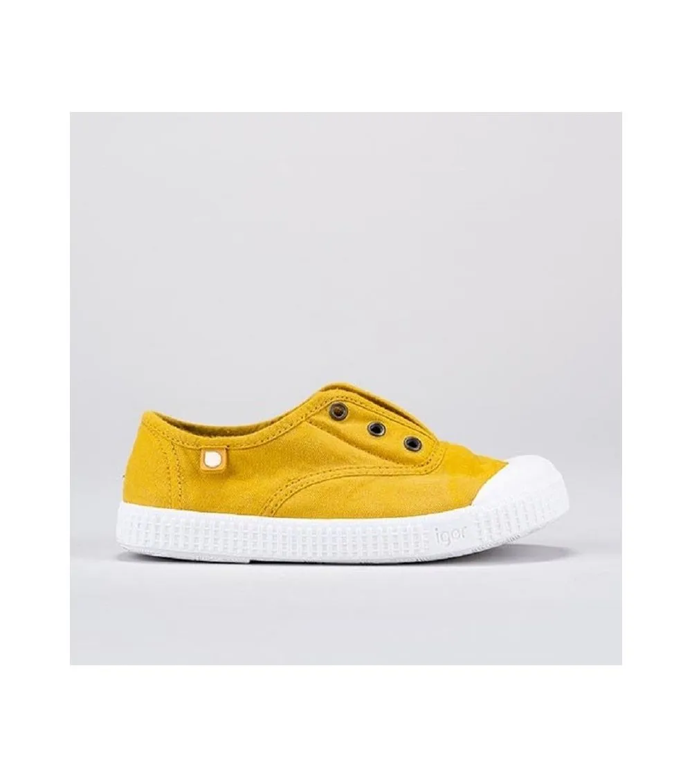 ZAPATILLAS LONA MOSTAZA IGOR BERRI ELÁSTICO