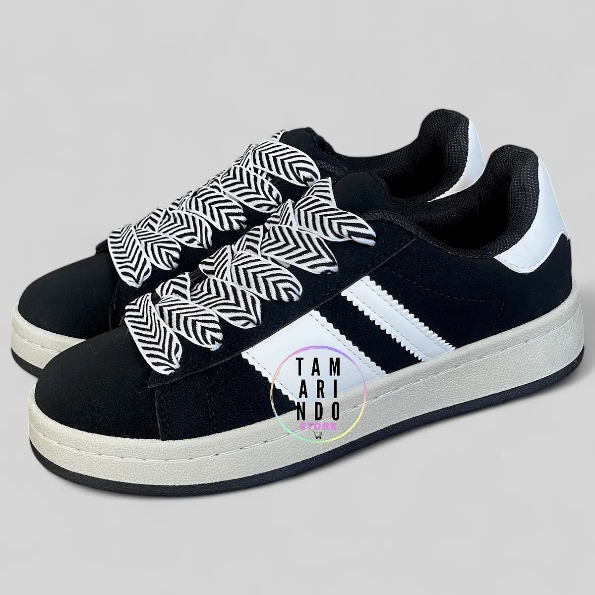 ZAPATILLAS NEGRO 2448 14 INCLUYE 2 CORDONES