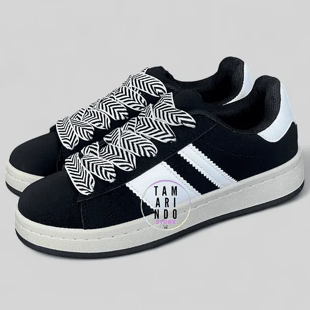ZAPATILLAS NEGRO 2448 14 INCLUYE 2 CORDONES