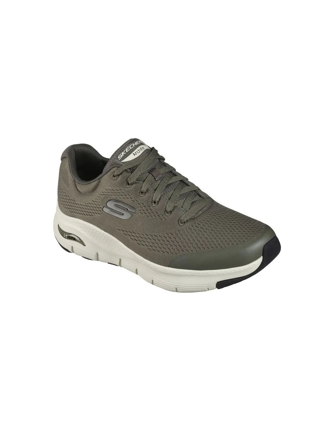 ZAPATILLAS SKECHERS ARCH FIT ENGINEERED MESH LACEUP HOMBRE OLIVA