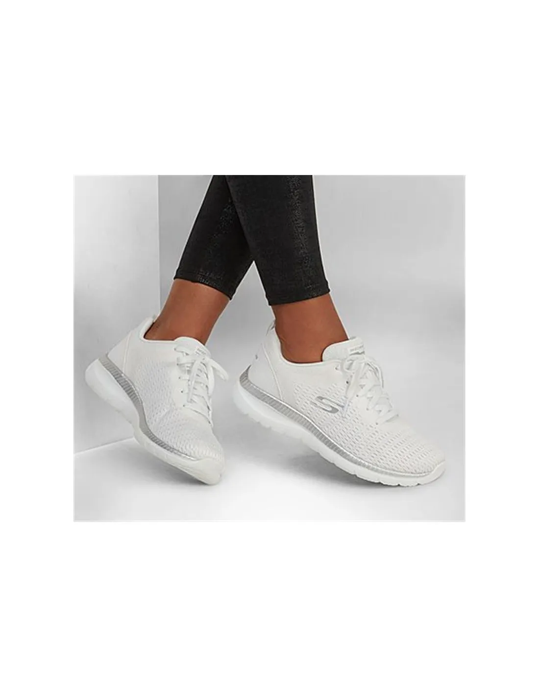 ZAPATILLAS SKECHERS BOUNTIFUL  QUICK PA MUJER BLANCO