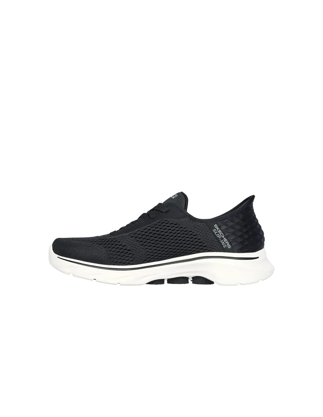 ZAPATILLAS SKECHERS GO WALK 7  FREE HAN HOMBRE BLACK AND WHITE TEXTILE/