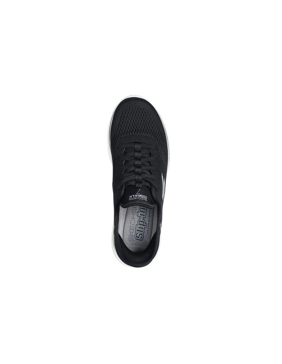 ZAPATILLAS SKECHERS GO WALK 7  FREE HAN HOMBRE BLACK AND WHITE TEXTILE/