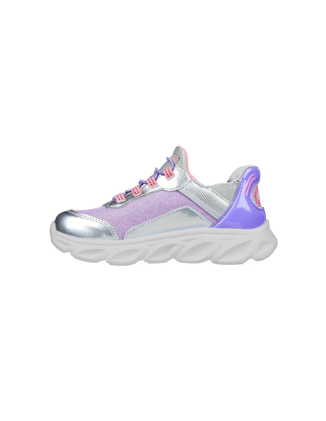 ZAPATILLAS SKECHERS SLIPINS: FLEX GLIDE GRIS LAVANDA NIñA