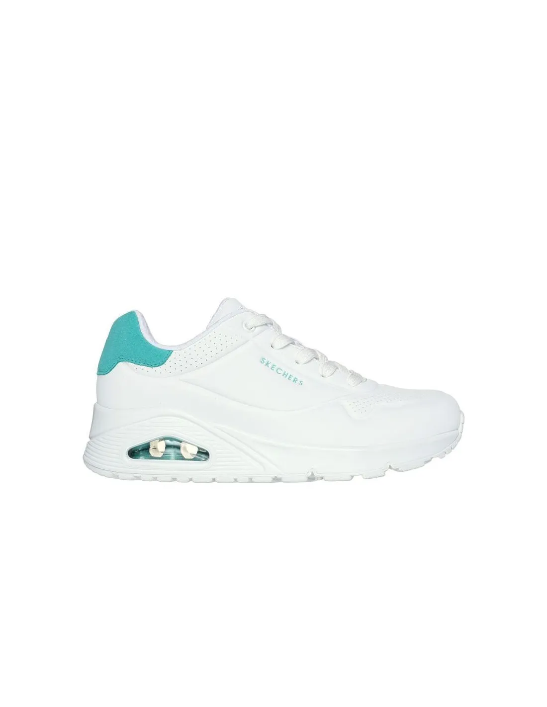 ZAPATILLAS SKECHERS UNO  POP BACK MUJER BLANCO MORADO