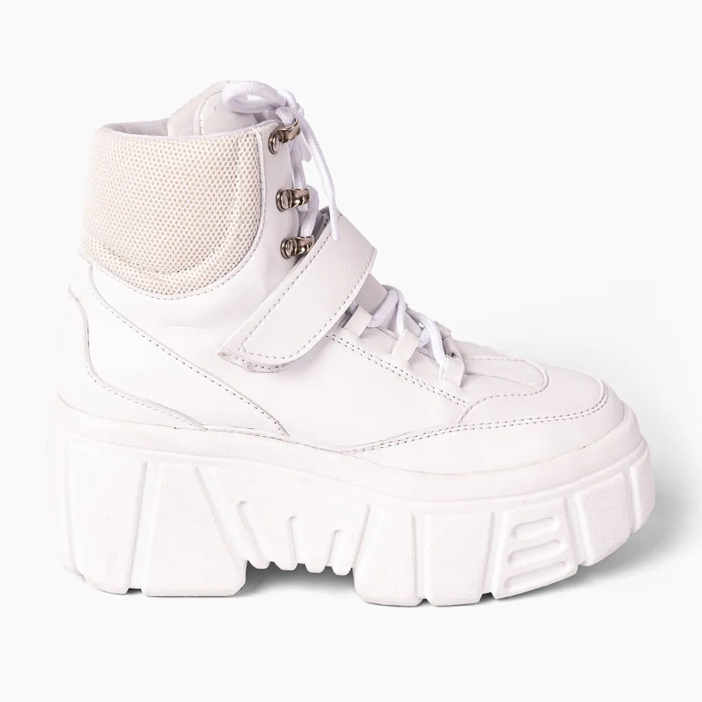 Zapatillas Urbanas Mujer Chunky  Boot  Blanco