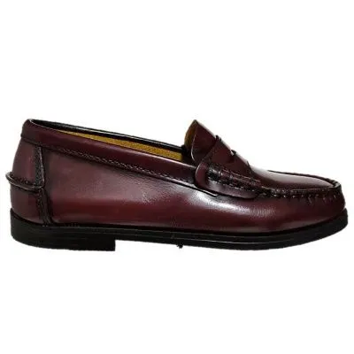 Zapato castellano antifaz burdeos