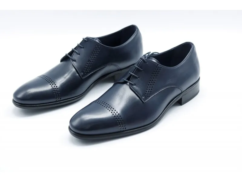 ZAPATO DE PIEL PARA VESTIR 52140 TUBOLARI EN COLOR MARINO