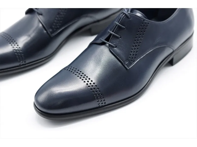ZAPATO DE PIEL PARA VESTIR 52140 TUBOLARI EN COLOR MARINO
