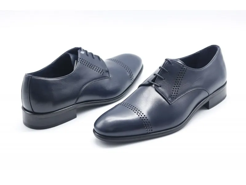 ZAPATO DE PIEL PARA VESTIR 52140 TUBOLARI EN COLOR MARINO