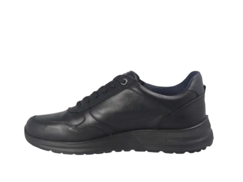 ZAPATO SPORT DE PIEL CON CREMALLERA LUISETTI EN COLOR NEGRO 36216NA