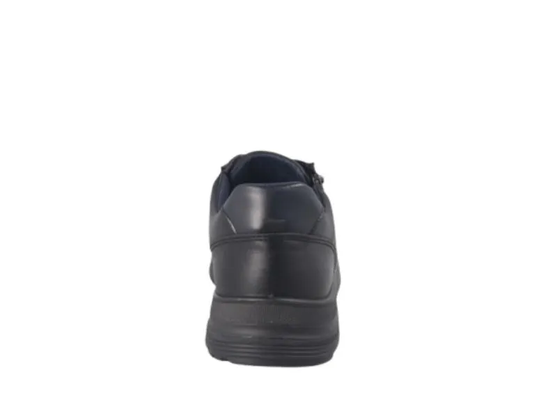ZAPATO SPORT DE PIEL CON CREMALLERA LUISETTI EN COLOR NEGRO 36216NA