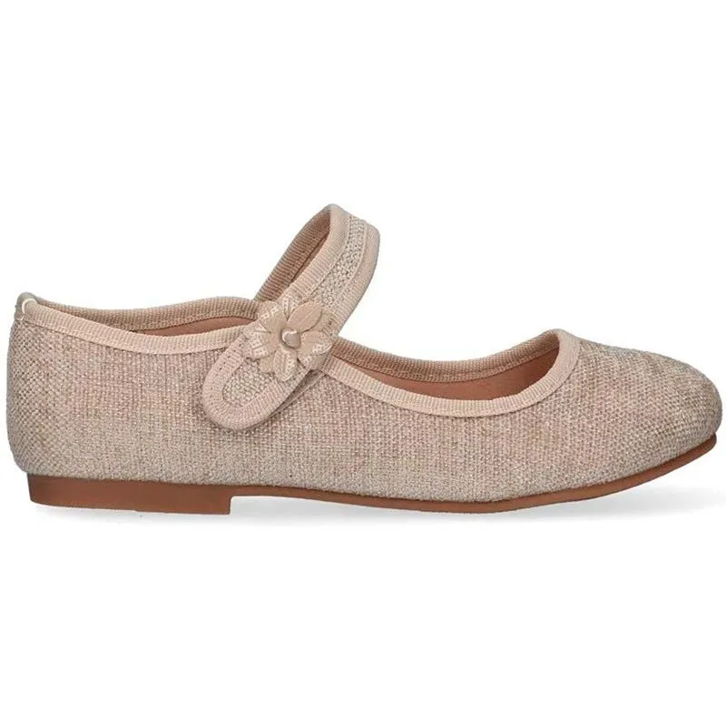 Zapatos de niña tejido lino