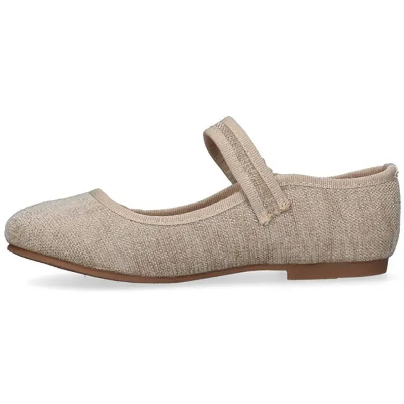 Zapatos de niña tejido lino