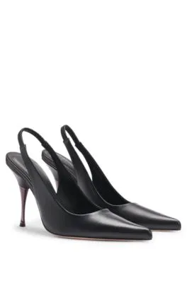 Zapatos de tacón con talón abierto NAOMI x BOSS en piel lisa