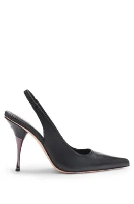 Zapatos de tacón con talón abierto NAOMI x BOSS en piel lisa
