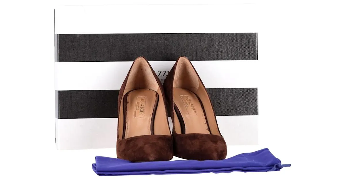 Zapatos Puristas Altuzarra 85 en ante marrón Castaño 