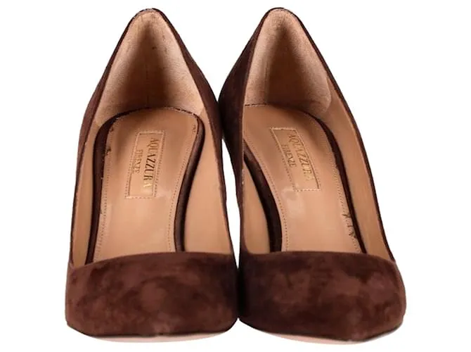 Zapatos Puristas Altuzarra 85 en ante marrón Castaño 