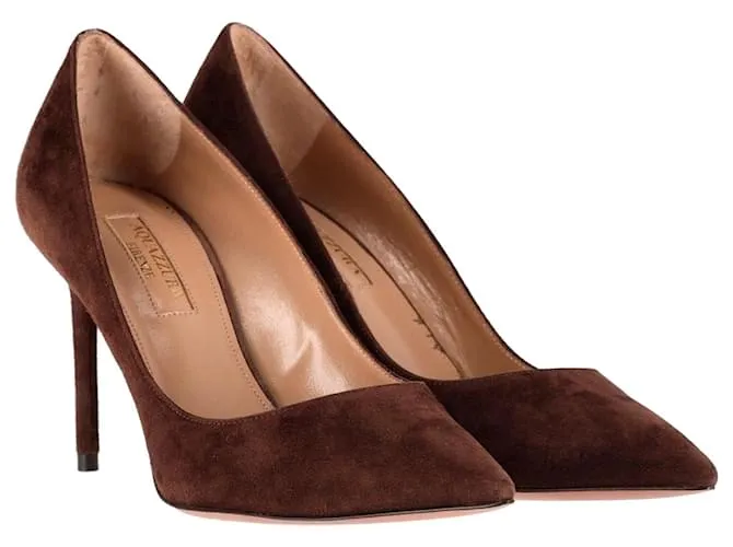 Zapatos Puristas Altuzarra 85 en ante marrón Castaño 