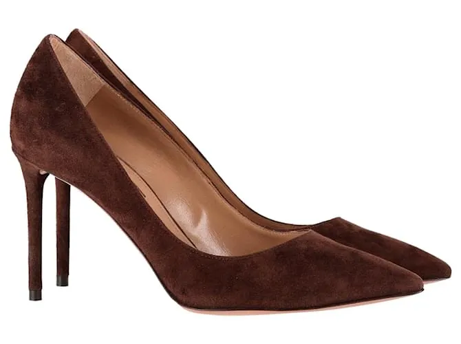 Zapatos Puristas Altuzarra 85 en ante marrón Castaño 