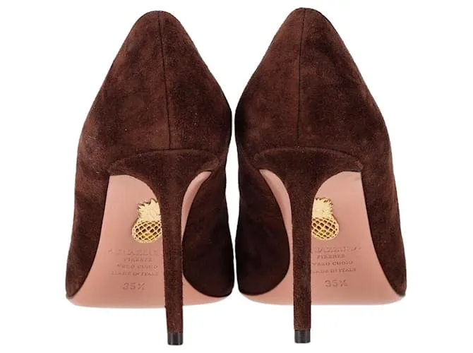 Zapatos Puristas Altuzarra 85 en ante marrón Castaño 